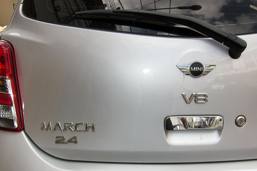 Stupid badges for stupid cars