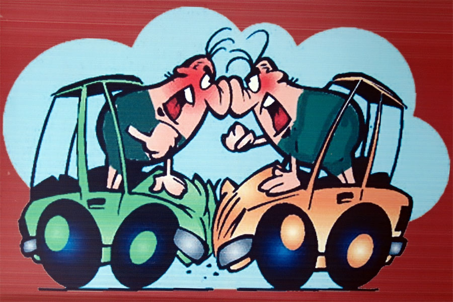 Anti road rage sign in Thailand