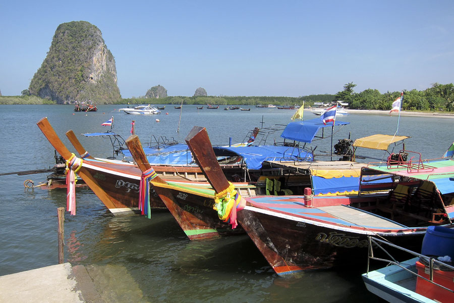 Longtail boats, Trang, Thailand