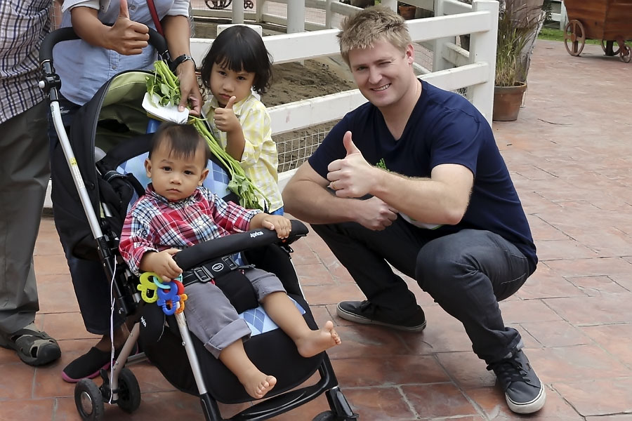 Adam Bradshaw with my two children