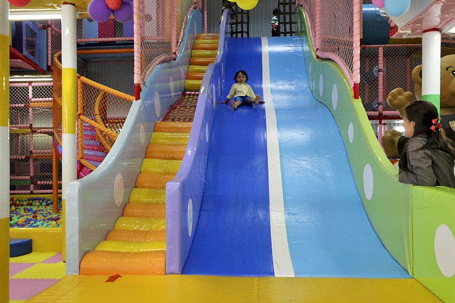 Inflatable slide at Dream World in Bangkok