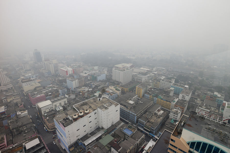 Haze in Southern Thailand from Indonesia, 21 October 2015