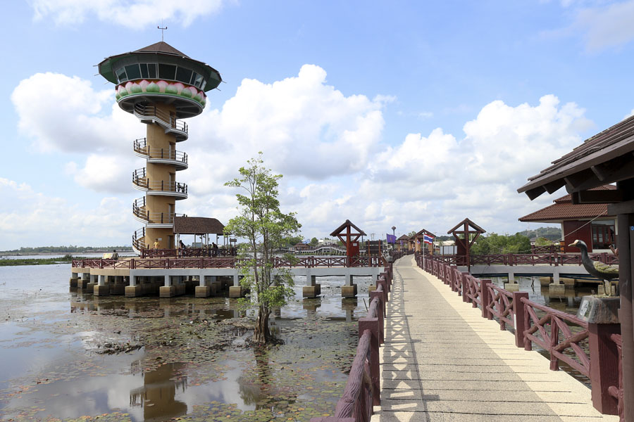 Observation tower at Thale Noi, Phattalung province, Thailand