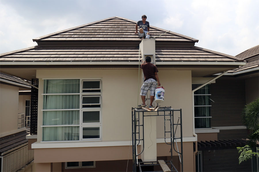 Roof repair in October 2016