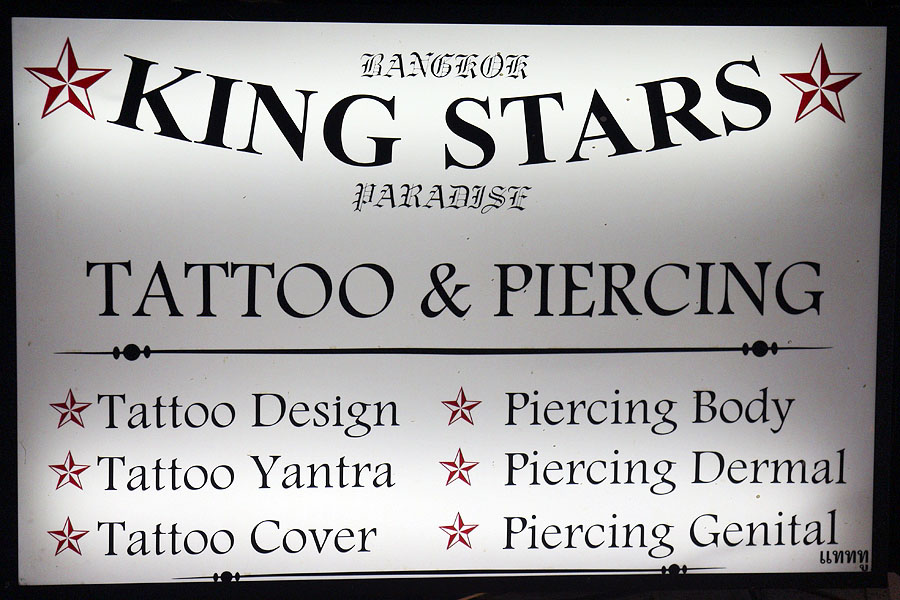 Genital piercing service for backpackers