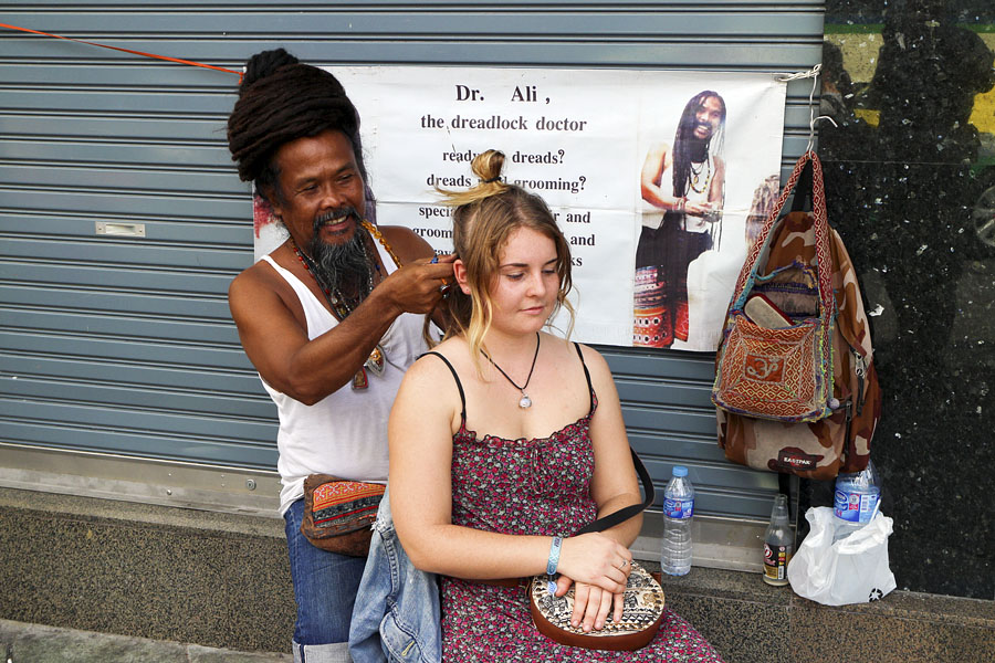 How very unique - a backpacker with dreadlocks - never seen that before