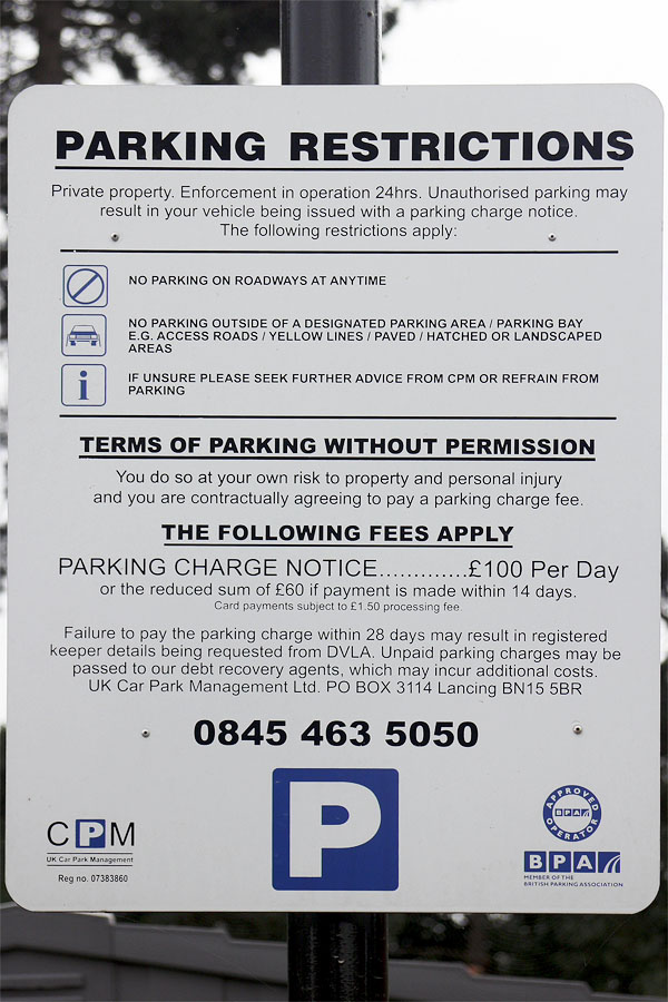 Parking restrictions in the UK