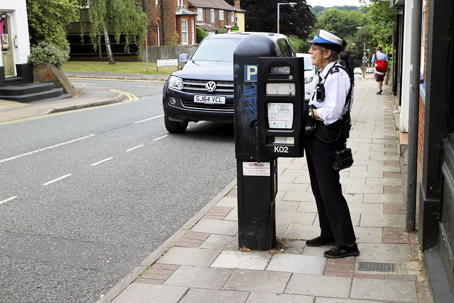 Traffic warden in the UK