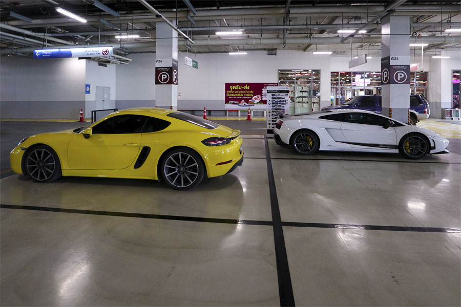 Supercar parking at Central Festival, Hat Yai