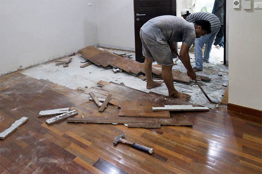 Replacing the flooring