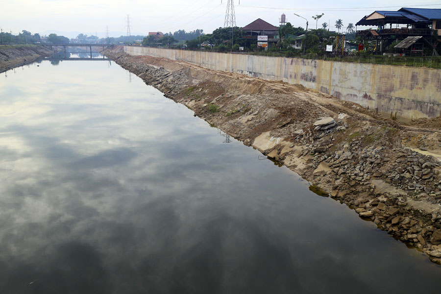 Improvements have been made to the main canal that carries rain water out of Hat Yai