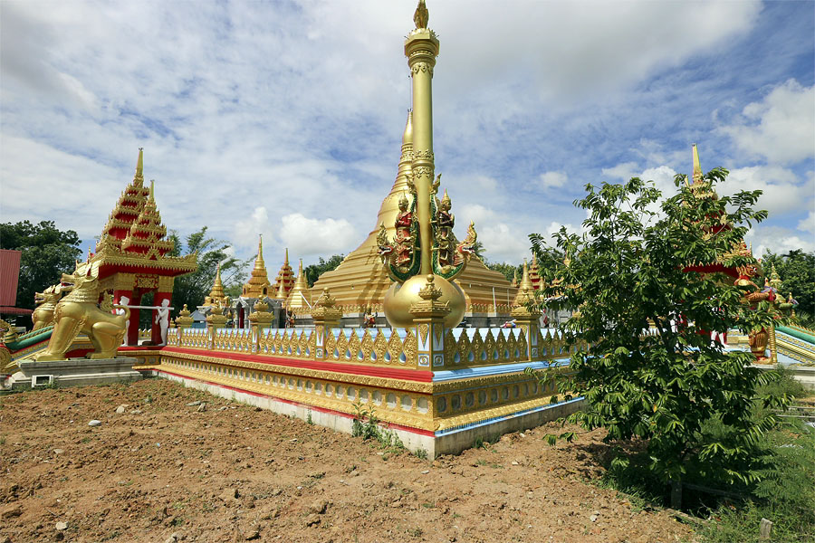 The Shwedagon Pagoda replica at Klong Hair temple in Hat Yai