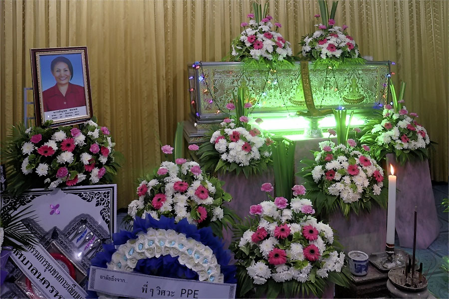 The casket at the temple