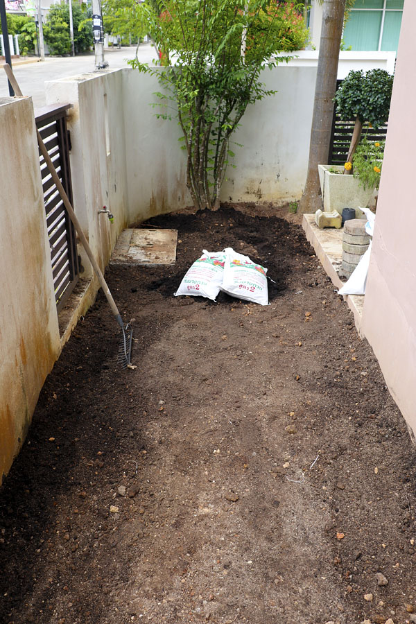 Preparing my garden for grass