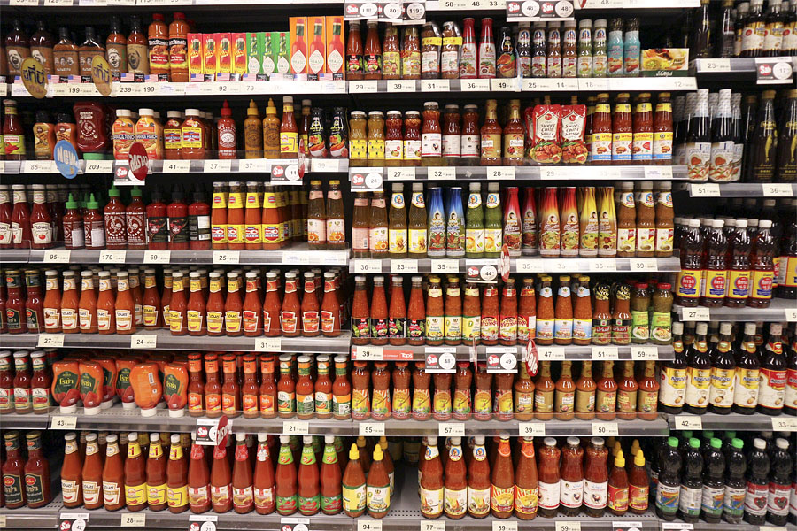 TOPS supermarket, Thailand - what brand of chili sauce did you want?