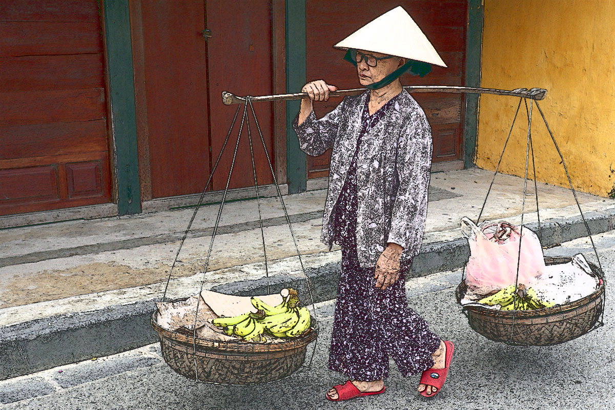 Banana vendor, Hoi An, Vietnam