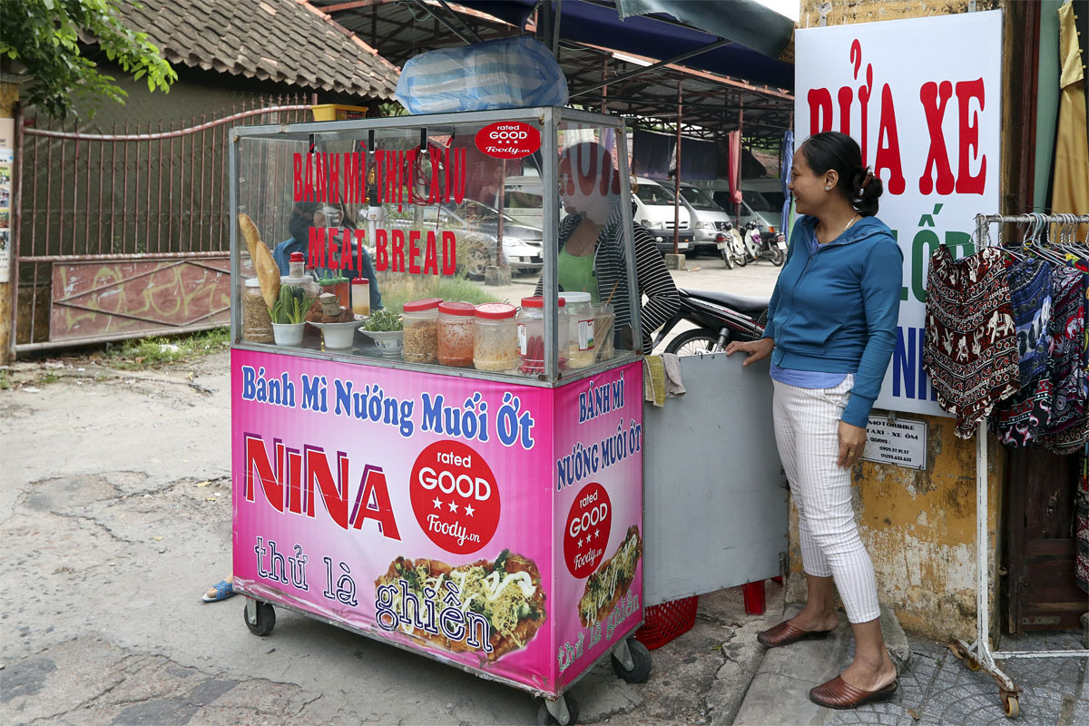 Banh Mi stall in Hoi An, Vietnam