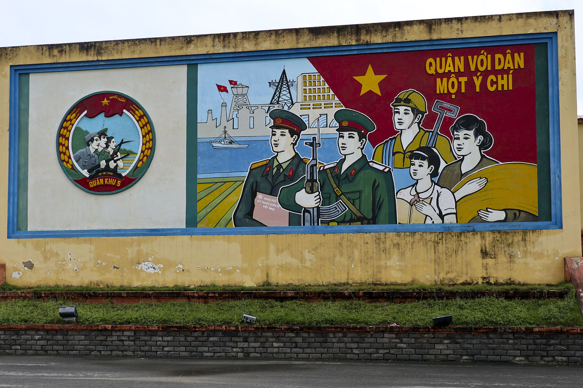 Communist propaganda mural, Hoi An, Vietnam