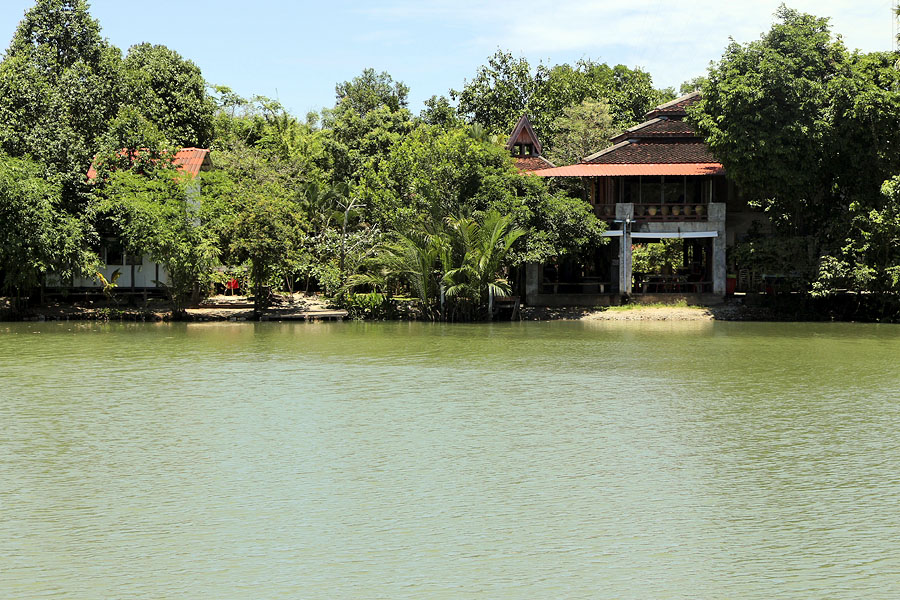 Baan Taang Tai Homestay, just opposite the restaurant