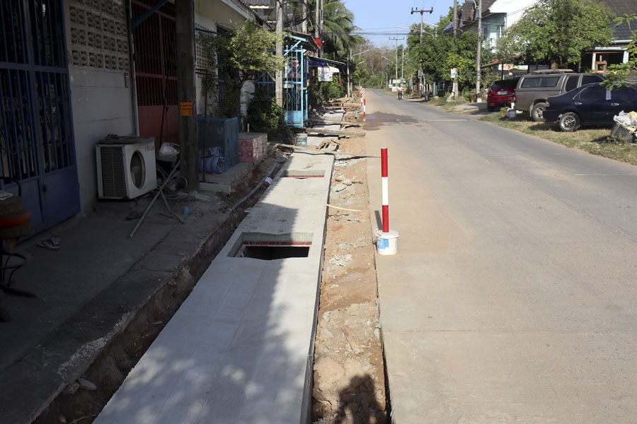 Installing new storm drains