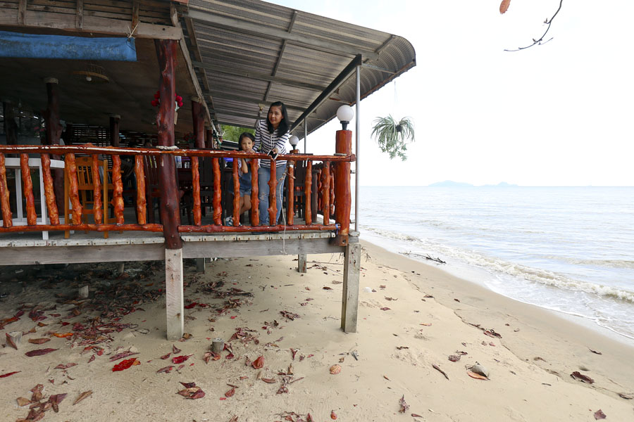 Our lunch venue a few yards from the Andaman Sea
