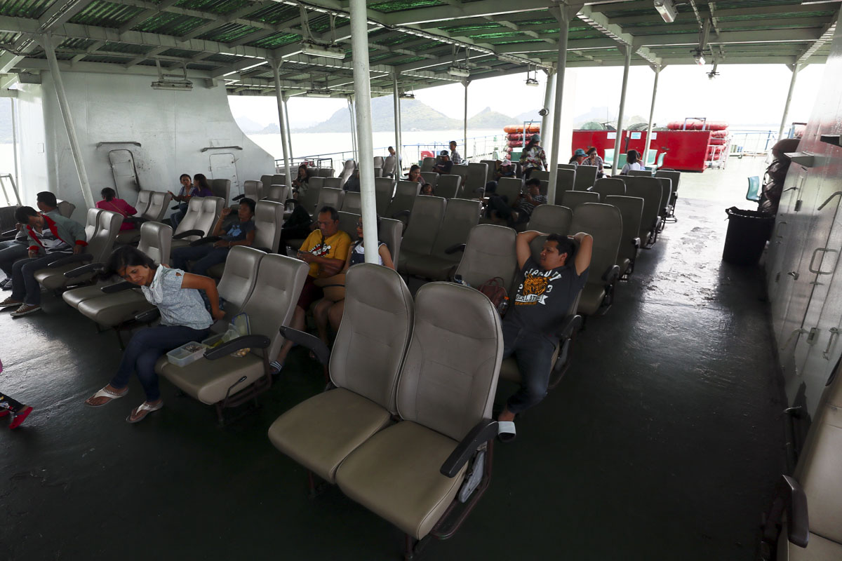 Raja ferry outdoor seating area