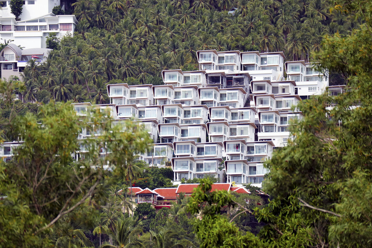 Hillside construction on Samui island