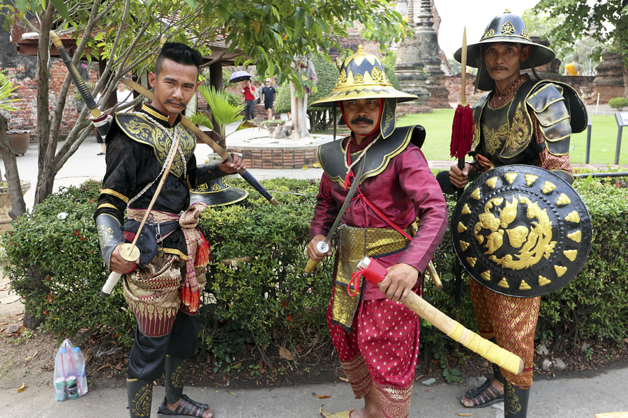 Thais dressed in historical costumes