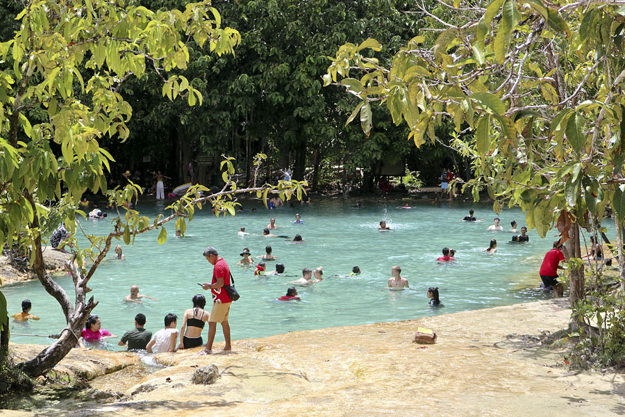 The Emerald Pool is another very attractive place, but it is also completely overrun with tourists