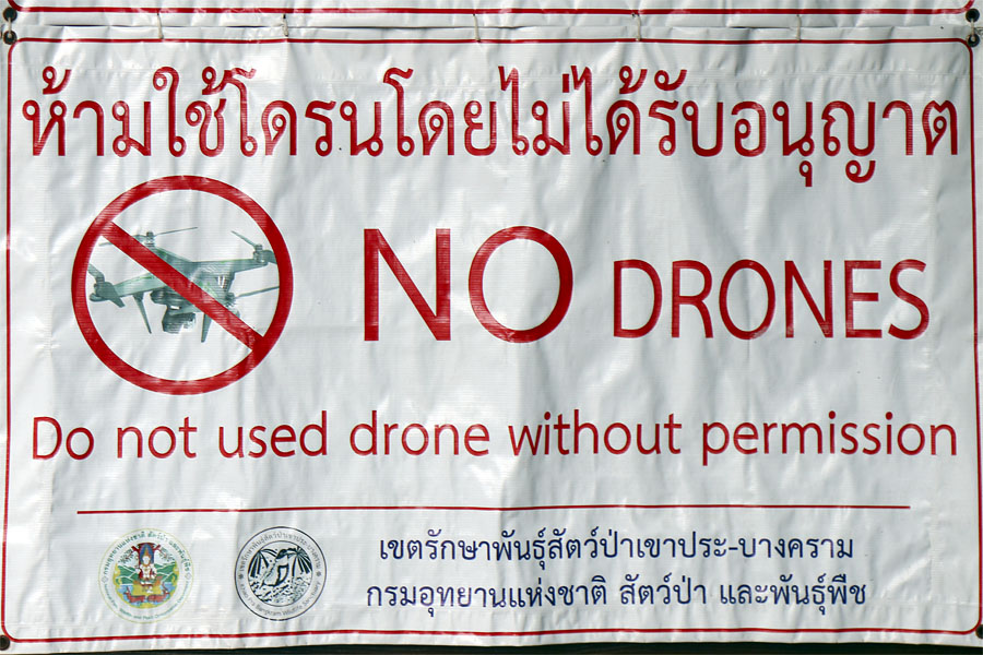 Do not use drones without permission, Emerald Pool, Krabi