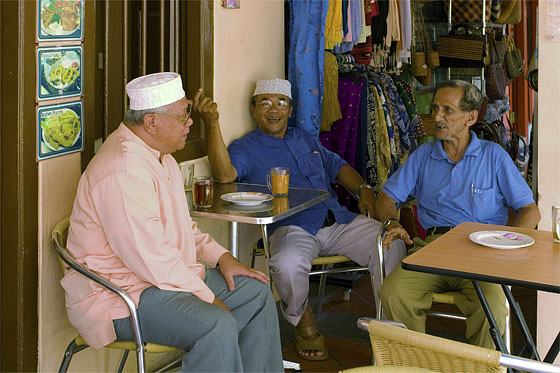 Socialising at the local coffee shop