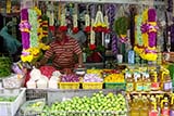 Garlands for sale in the Little India district of Singapore - Click for larger image
