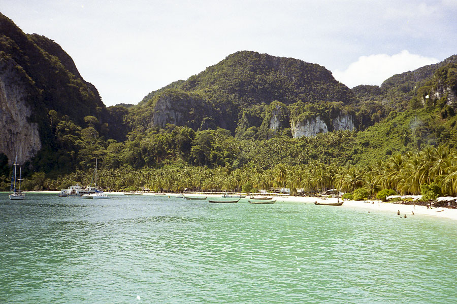 Phi Phi island, Thailand in 1996