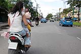 Young child on a motorbike - Click for larger image