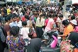 After the flood many items were being sold off cheaply and the bargain hunters were out in force - Click for larger image