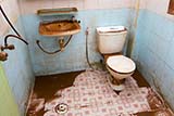 My downstairs bathroom after the flood - Click for larger image