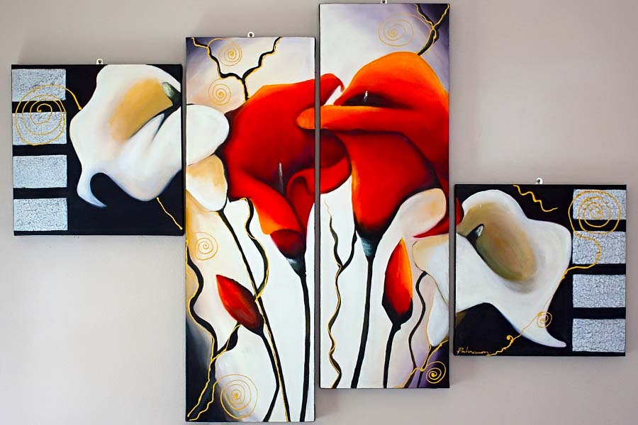 Garn's tetraptych that hangs in our bedroom - Click for larger image