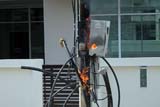 Electrical fire - Click for larger image