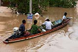 Instead of cars and motorbikes, boats were cruising along my Soi