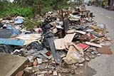 Flood-damaged rubbish - Click for larger image