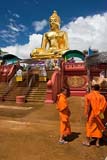 Monks at the Golden Triangle area in Chiang Rai province - Click for larger image