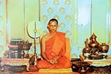 The King while ordained as a Buddhist monk - Click for larger image The King while ordained as a Buddhist monk - Click for larger image