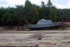There were some surreal sights, such as this boat beached several hundred meters inland - Click for larger image