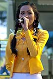 Demonstrating the amazing Thai ability to ramble on endlessly into a microphone - Click for larger image
