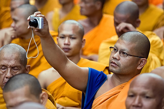 Monk with camera