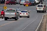 So what if the sign said no right turn?  And what are those double yellow lines for? - Click for larger image