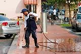 Cleaning pavements in Singapore - Click for larger image