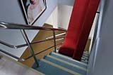 Our sofa, which we propped up on the stairs, escaped any flood damage but other furniture didn't - Click for larger image