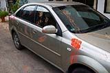 Songkran decorated car - Click for larger image